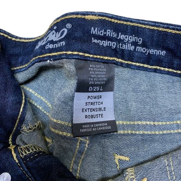 Mossimo Mid-Rise Stretch Jeggings Dark Wash Size 0/25 NWT - Picture 3 of 4